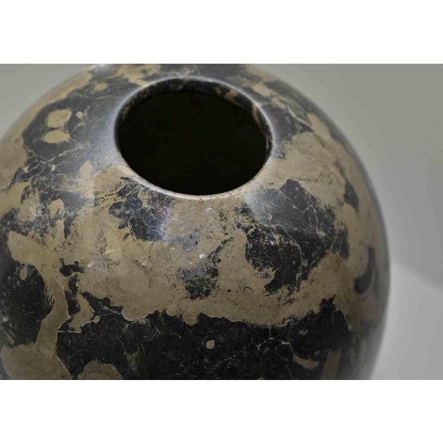 Vintage Handmade Marble Egg-Shaped Vase, China, 1990s For Sale - Image 4 of 5