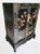Dessin Fournir Vintage Chinoiserie Black Lacquered Large 4 Door Soapstone Decorative Storage Cabinet For Sale - Image 4 of 18