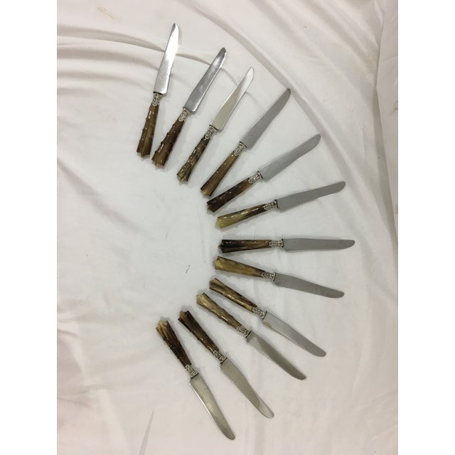 Set of 12 French Horn, Sterling and Steel Knives For Sale - Image 9 of 9