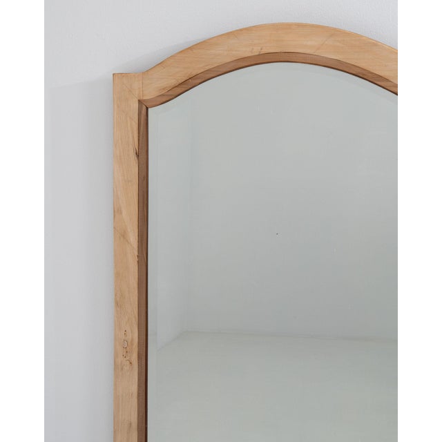 19th Century France Antique White Wood Mirror For Sale - Image 4 of 8