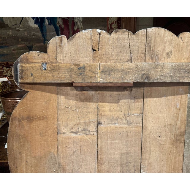 Pair Early 20th Century Italian Carved and Painted Wall Hanging Heraldic Shields For Sale - Image 11 of 11