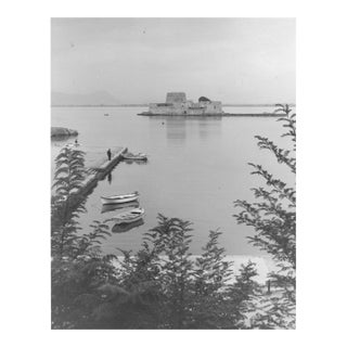 1964 Bourtzi Fortress Greek Coastal Photograph For Sale