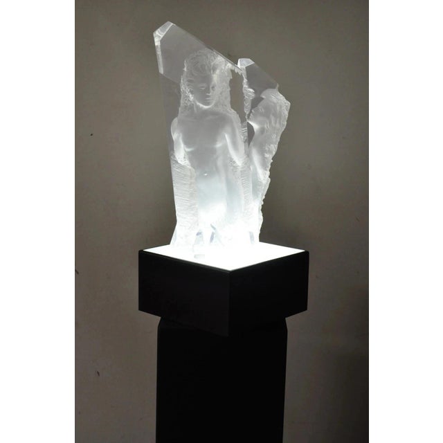 Michael Wilkinson "Crystal Vision" 1999 Signed Acrylic Sculpture on Pedestal For Sale - Image 13 of 13