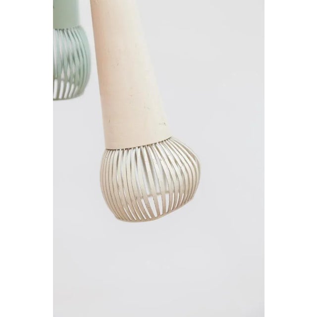 White Tricolor Sputnik Cluster Pendant, 1950s For Sale - Image 8 of 9