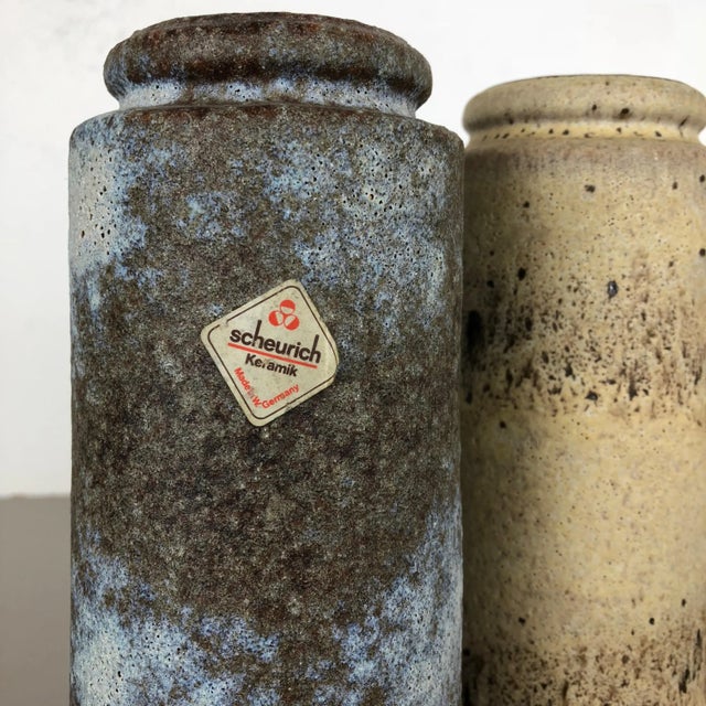 Pottery Fat Lava 206-26 Vases from Scheurich, Germany, 1970s, Set of 2 For Sale - Image 15 of 16