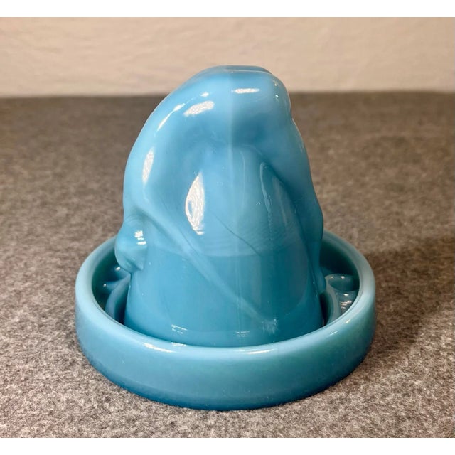 Art Deco Mid 20th Century Mosser Bottoms Up Shot Glass & Coaster For Sale - Image 3 of 7