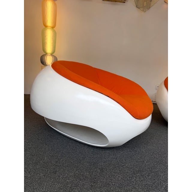 Pair of Fiberglass Pod Armchairs by Mario Sabot, Italy, 1970s For Sale - Image 6 of 15