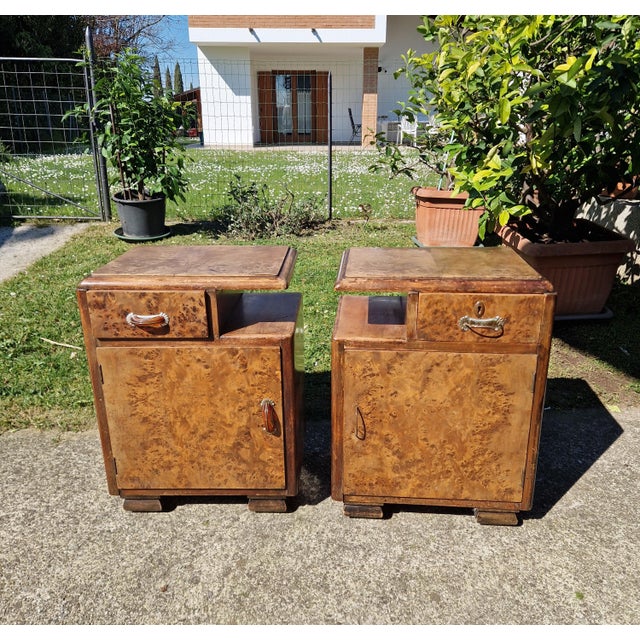 Art Deco Burl Bedside Tables, 1920s, Set of 2 For Sale - Image 15 of 15