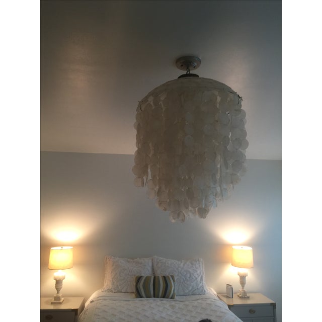 60's Capiz Shell Chandelier Chairish