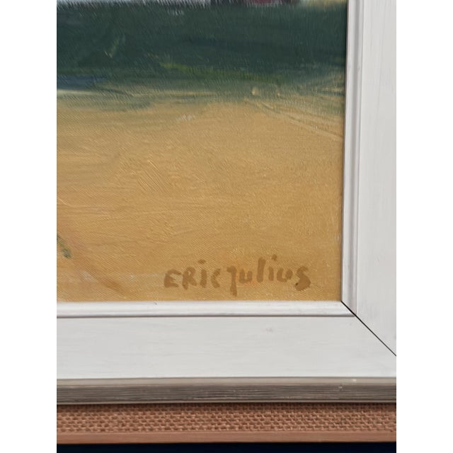 Eric Julius, Farmhouse, 1950s, Oil on Canvas, Framed For Sale - Image 7 of 14