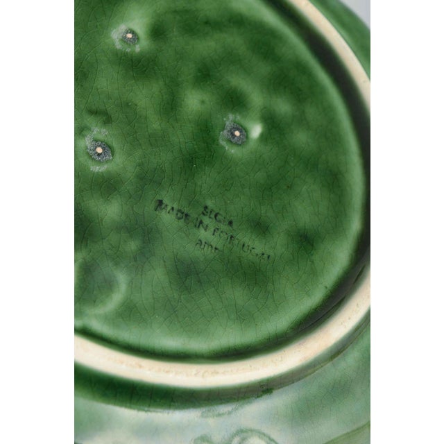 Vintage Faience Plates in the shape of Cabbage Leaves, 1960s, Set of 5 For Sale - Image 4 of 5