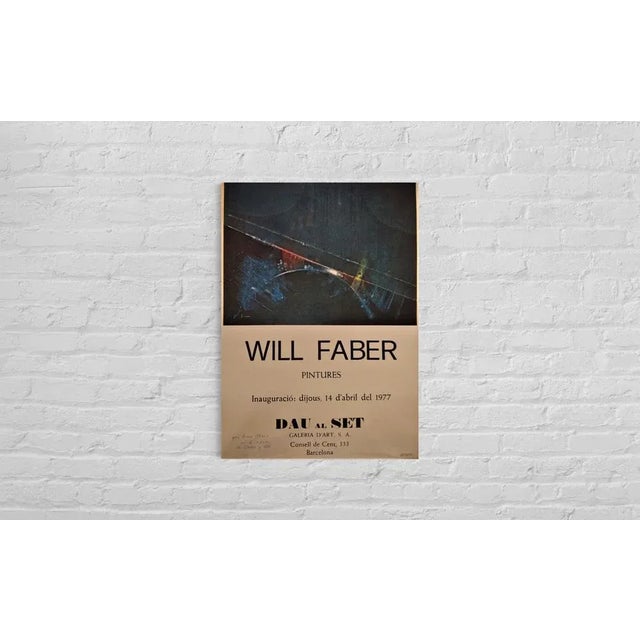 Will Faber, Pintures Dau al Set Poster, 1977, Lithograph, in Flawless conditions. Designed 1970 to 1979 This piece has an...