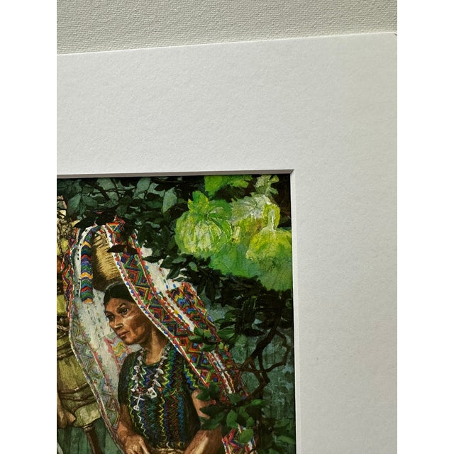 1970s Vintage Carmen L. Pettersen Print "San Miguel Chicaj" 1974 Guatemalan Mayan Art - 11x14 Matted For Sale - Image 5 of 6
