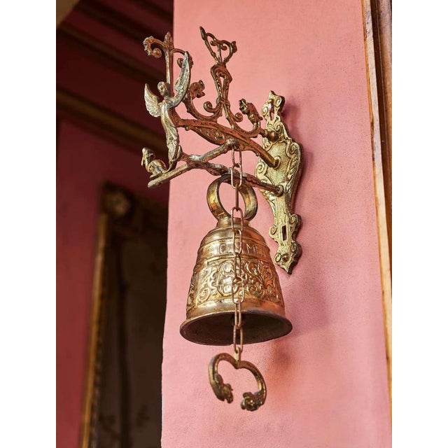 Large Hanging Door Bell in Cast Brass For Sale - Image 3 of 10