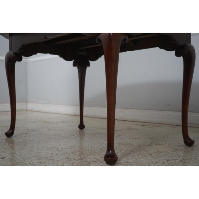 1980s Statton Old Towne Cherry Oval Dining Room Table For Sale - Image 5 of 18