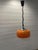 Vintage Space Age Italian UFO Orange Pendant Lamp in Chrome by Guzzini for Meblo, 1970s For Sale - Image 8 of 10