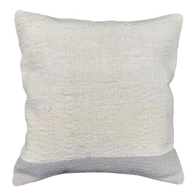Turkish Hemp Pillow Cushion Natural Beige SkyBlue Cushion Cover 20x20 For Sale