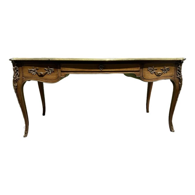1960 Attributed Baker Louie IV Desk White Oak One Off For Sale