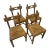 1970s Vintage French Rush Seat Chairs - Set of 4 For Sale