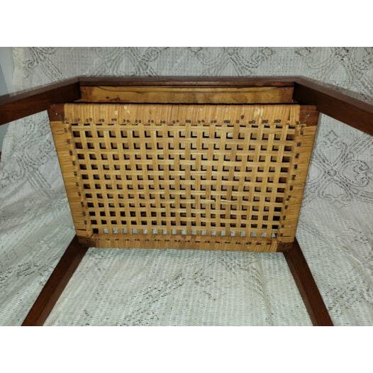 Haslev Mobelsnedkeri 1960s Danish Rosewood Side Table With Rattan Shelf - Set of 2 For Sale - Image 4 of 13