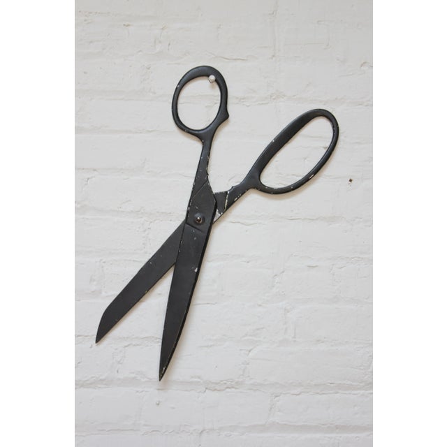 Vintage Metal Oversized Display Scissors For Sale - Image 11 of 11