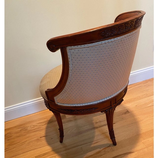 Art Deco Circa 1950s Swivel Barrel Chair For Sale - Image 3 of 11