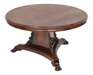 19th Century William IV Rosewood Pyramidal Base Center Table