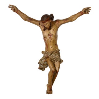 Italian Artist, Corpus Christi Sculpture, 1800s, Polychrome Wood For Sale