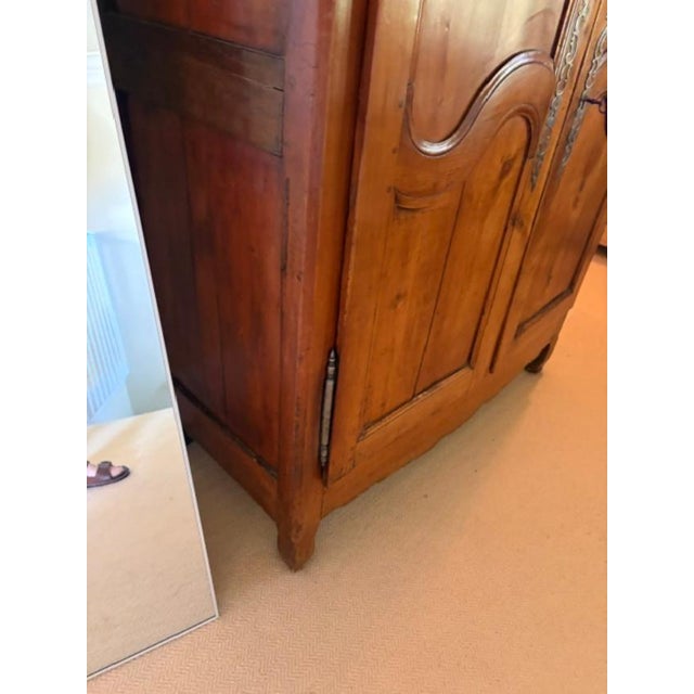18th Century Antique Walnut Two Door French Armoire For Sale - Image 4 of 6