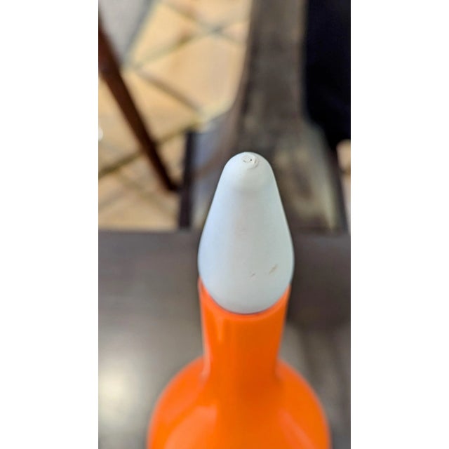 Mid-Century Modern Kastrup Hand-Blown Tangerine Decanter | Scandinavian Modern | Raymor, 1960s For Sale - Image 3 of 5