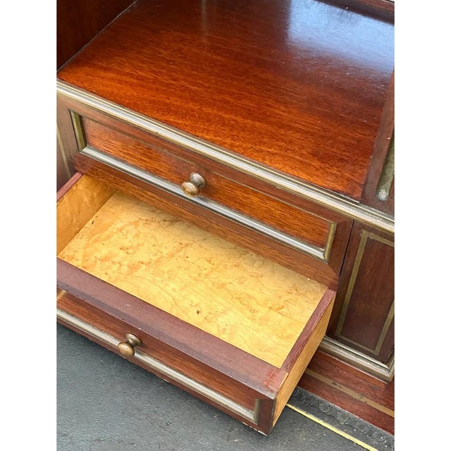 Vintage Louis XVI Double Pedestal Writing Desk For Sale - Image 9 of 15
