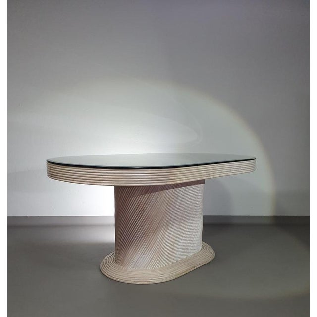 Pencil Reed Dining Table and Chairs, Set of 4 For Sale - Image 18 of 18