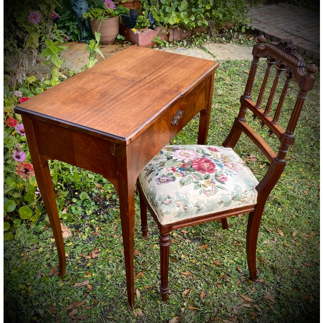 Vintage French Louie 15th Style Dressing Table and Chair For Sale - Image 12 of 14