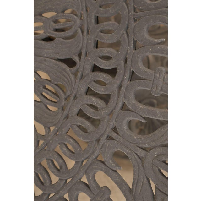 Hanamint Outdoor Round Cast Aluminum Dining Table and Chair Set For Sale - Image 11 of 18