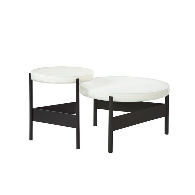 Alwa Two Big 5601wb Side Table with White Top and Black Base by Sebastian Herkner for Pulpo For Sale - Image 4 of 4