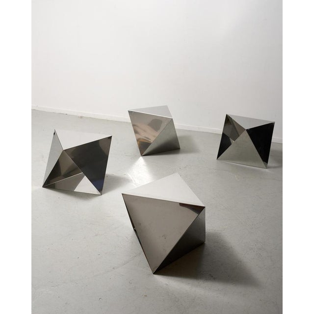 Polygon Stainless Steel Elements, 1970s, Set of 8 For Sale - Image 12 of 17