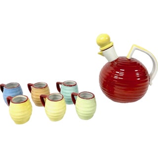 Mid-Century Sake Set from Fasold & Stauch, 1950s, Set of 7 For Sale