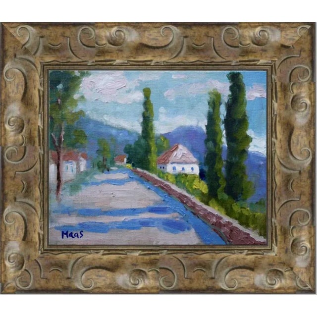 2020s Lake Como, Italy Contemporary Landscape Oil Painting For Sale - Image 5 of 6