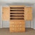 Dimensions: 20.5"D × 48.5"W × 81"H Shelves: 8.5"H × 15.75"D × 45"W A beautifully proportioned antique English pine linen...