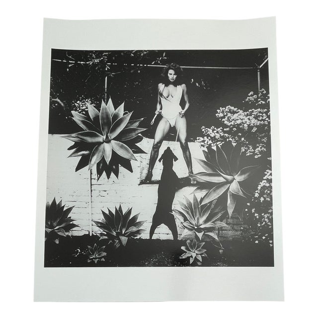 "Raquel Welch, Beverly Hills 1985" Vintage Silver Gelatin Print by Helmut Newton For Sale