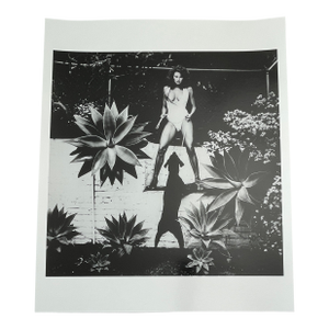 "Raquel Welch, Beverly Hills 1985" Vintage Silver Gelatin Print by Helmut Newton