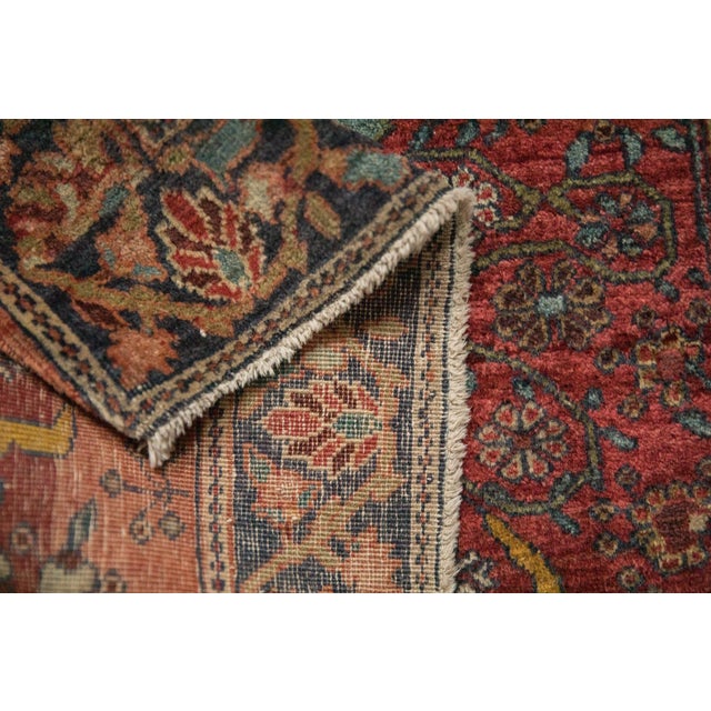 Vintage Farahan Sarouk Square Rug Mat - 2'6" x 2'7" For Sale In New York - Image 6 of 9