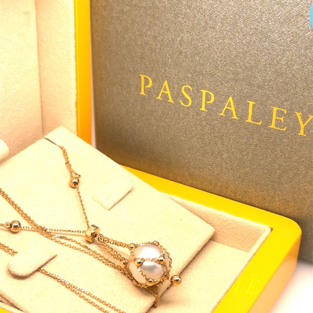 Paspaley 18ct Yellow Gold Lavalier Necklace With 13mm Circle Pearl For Sale - Image 6 of 12