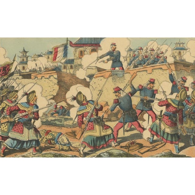 Paper Tonkin War Battle Scene, 1885, Paper For Sale - Image 7 of 10