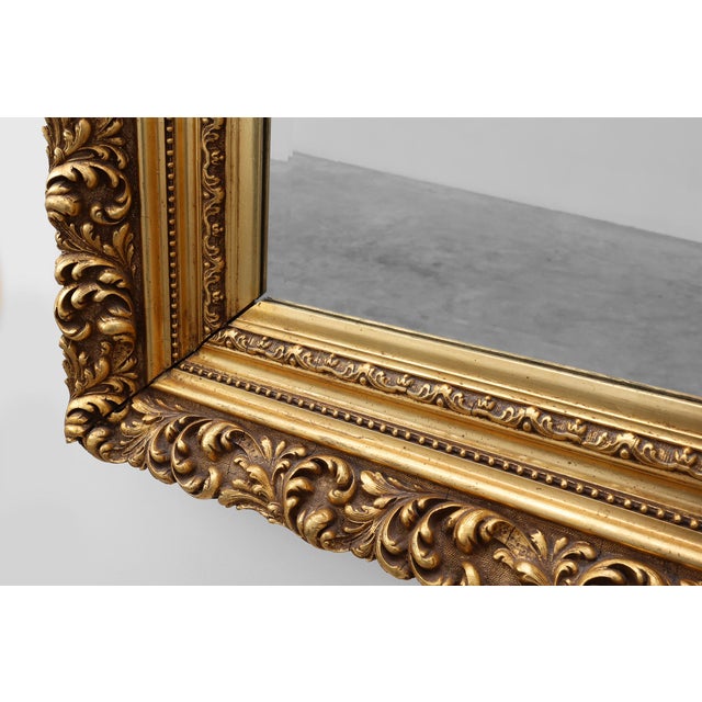 Baroque Giltwood Mirror with Acanthus Carvings, France, 1880 For Sale - Image 10 of 11