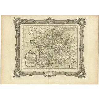 Antique Map of France by Zannoni, 1765 For Sale
