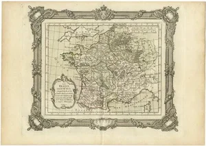 Antique Map of France by Zannoni, 1765