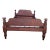 19th Century Antique Cannonball Wooden Rope Full Bedframe For Sale