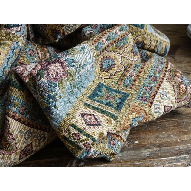 1960s Brocade Fabric Panel Floral Design For Sale - Image 10 of 12