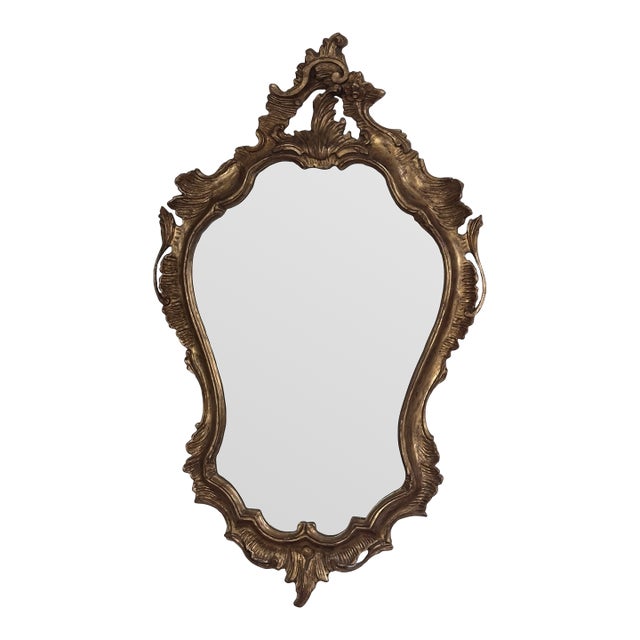 Italian Giltwood Rococo Style Mirror For Sale